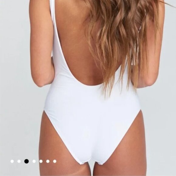 Show Me Your Mumu Wifey For Lifey One Piece - White Swimsuit with Gold Lettering - Picture 2 of 8